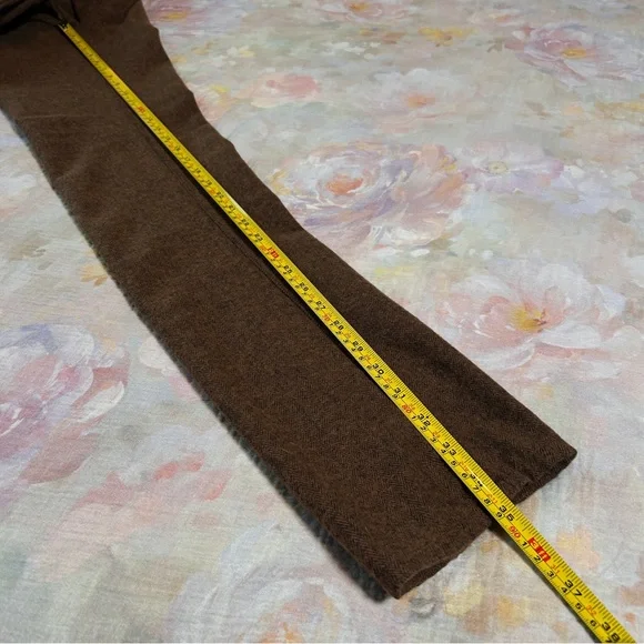 GUSTIN 48 Wool Herringbone Brown x Black 5 Pocket Pants 32 - Picture 8 of 9